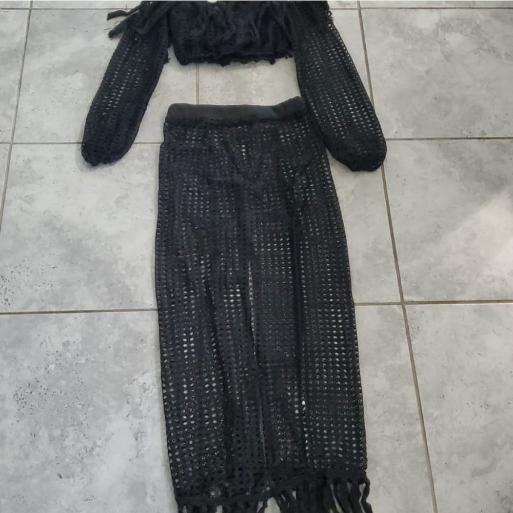 WOMEN'S SEXY 2 PIECE OUTFITS SOLID COLOR OFF SHOUL - Picture 2 of 4